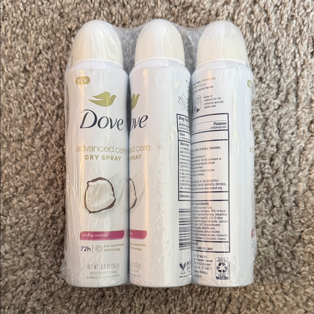 Advanced Care Dry‎ Spray - Caring Coconut 3 pack